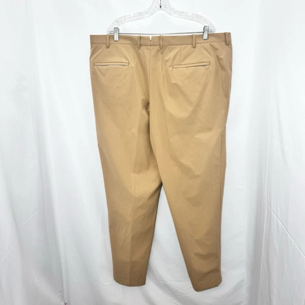 Sene FlexTech Travel Suit Mens Custom Made Unstructured Stretch 46-48L Khaki Tan